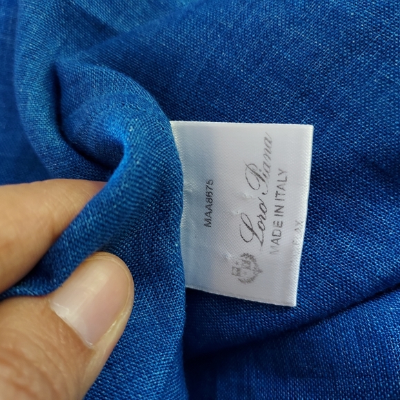 Loro Piana Blue Long Sleeve Button Down - Picture 10 of 13